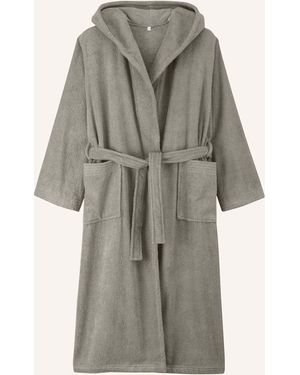 HESSNATUR Langer Bademantel Relaxed - Grau