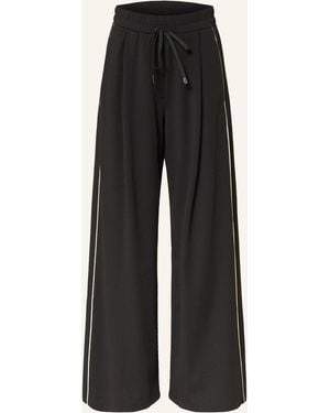 Weekend by Maxmara Marlenehose GODEZIA aus Jersey mit Galonstreifen - Schwarz