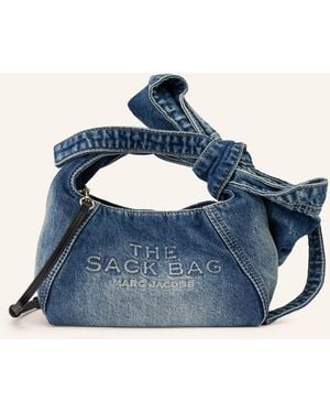 Marc Jacobs Handtasche THE BOW DENIM MINI SACK BAG mit Pouch - Blau
