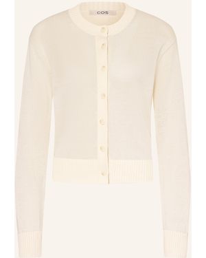 COS Strickjacke aus Leinen - Natur