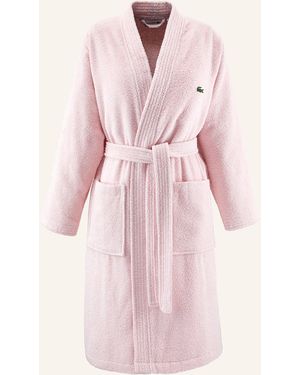 Lacoste Bademantel LLECROCO - Pink
