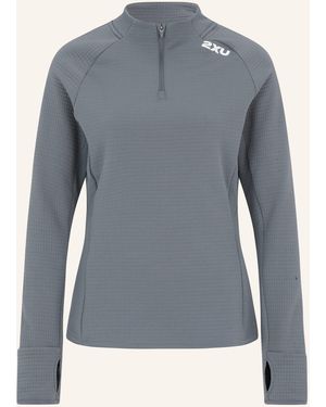 2XU Laufshirt IGNITION HYPER-HAPTIC 1/4 ZIP - Blau