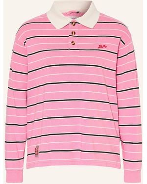 Damson Madder Strick-Poloshirt REMIE - Pink