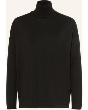 Gauchère Rollkragenpullover aus Wolle - Schwarz