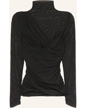 BOSS Longsleeve ETULAH aus Mesh - Schwarz