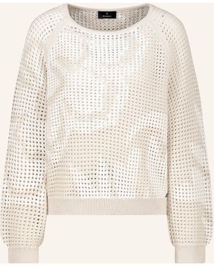 Monari Pullover mit Pailletten - Natur