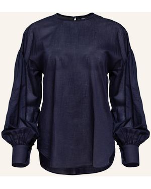 Helene Galwas Langarm Bluse aus Baumwolle HADLEY - Blau