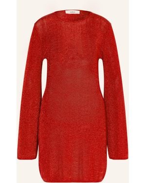 Ba&sh Cocktailkleid ZULMA mit Glitzergarn - Rot