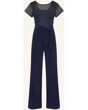 Joseph Ribkoff Jumpsuit im Materialmix - Blau