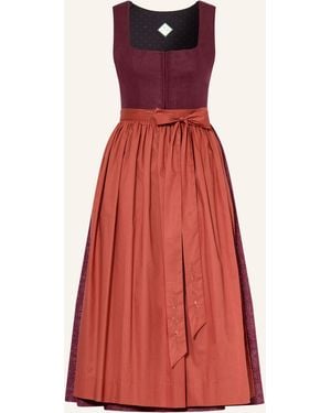 WALDORFF Dirndl LISA aus Leinen - Rot