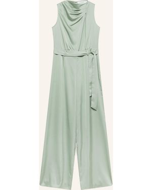 Comma, Jumpsuit aus Satin - Grün