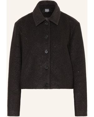 Riani Kastenjacke mit Pailletten - Schwarz