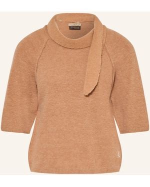 Smith & Soul Pullover mit 3/4-Arm und abnehmbarer Schluppe - Orange