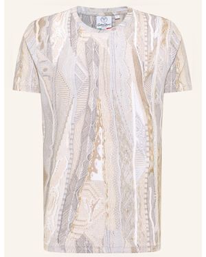 carlo colucci T-Shirt mit Knitprint EGON - Natur