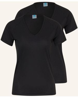 Odlo 2er-Pack Funktionswäsche-Shirt ACTIVE LIGHT - Schwarz