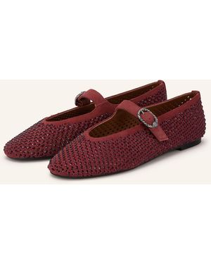 Kurt Geiger Mary-Jane-Ballerinas MAYFAIR mit Schmucksteinen - Rot