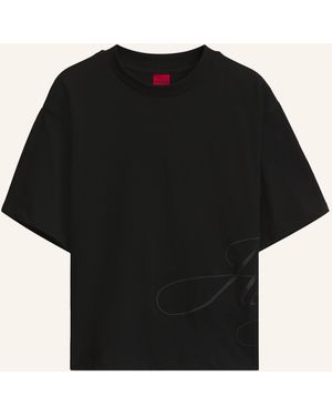 HUGO T-Shirts DUSLANT Relaxed Fit - Schwarz