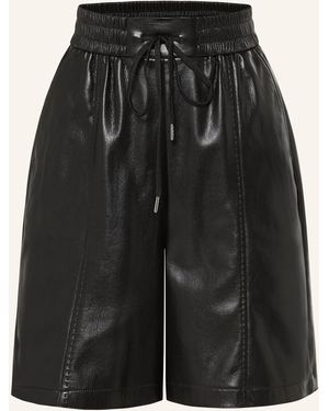 Pinko Shorts SEMOLINO in Lederoptik - Schwarz