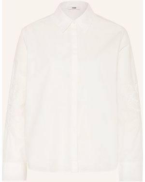 Mavi Hemdbluse mit Lochspitze - Natur