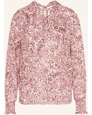 Eterna Blusenshirt mit Glitzergarn und Cut-outs - Pink