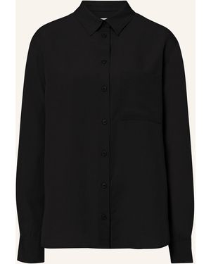 Les Lunes Langarmbluse HATTIE SHIRT LOOSE FIT LINEN - Schwarz