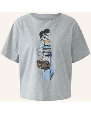 Ouí T-Shirt mit Pailletten - Grau