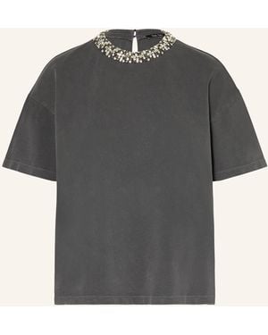 MARC AUREL T-Shirt mit Schmucksteinen - Grau