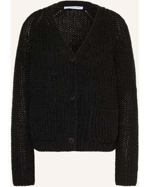 Iris Von Arnim Strickjacke ALIVA mit Seide und Leinen - Schwarz