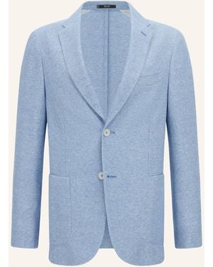 BOGGI Sakko Regular Fit mit Leinen - Blau