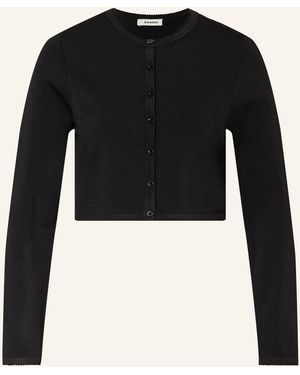 Sandro Cropped-Strickjacke - Schwarz