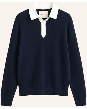 GANT Strick-Rugbyshirt - Blau