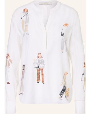 Herzen's Blusenshirt aus Seide - Natur