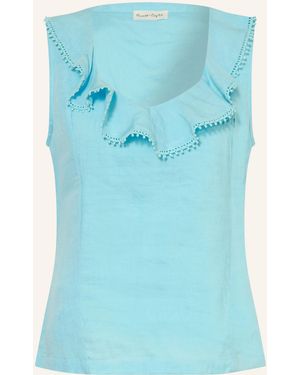 Phase Eight Top RHONA mit Leinen - Blau