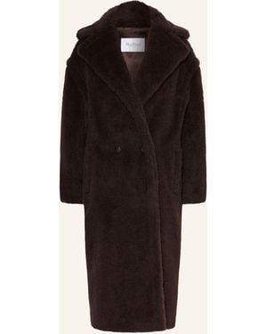 Max Mara Teddyfell-Mantel TEDGIRL mit Alpaka - Schwarz