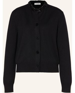 Jil Sander Strickjacke mit Pailletten - Schwarz