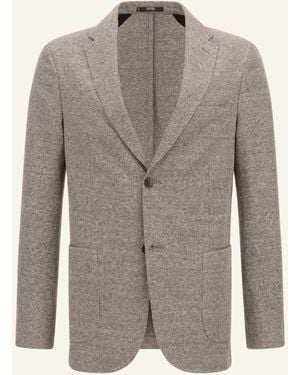 BOGGI Sakko Regular Fit mit Leinen - Grau