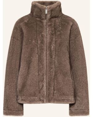 Repeat Cashmere Kunstfell-Jacke zum Wenden - Braun