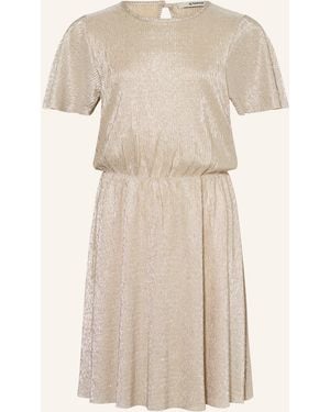 Garcia Plisseekleid mit Glitzergarn - Natur