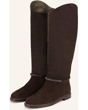 Brunello Cucinelli Stiefel mit Schmucksteinen - Braun