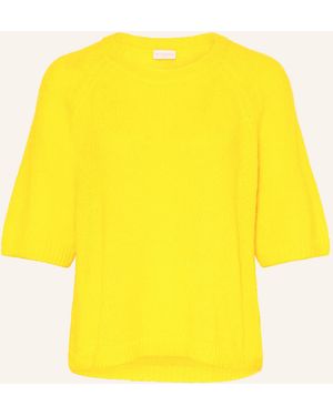 Milano Italy Strickshirt mit Mohair - Gelb