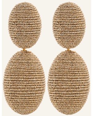 LOTT.gioielli Ohrhänger MARIELLE CE SI DOUBLE BRAIDED OVAL M CHAMPAGNE by GLAMBOU - Natur