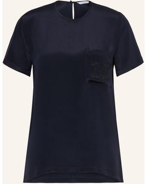 Max Mara Blusenshirt PAGANO aus Seide - Blau
