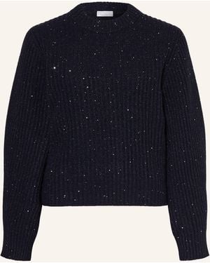 Brunello Cucinelli Pullover mit Cashmere und Glitzergarn - Blau