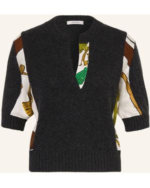 Dorothee Schumacher Strickshirt FOULARD STATEMENTS im Materialmix mit Cashmere - Schwarz