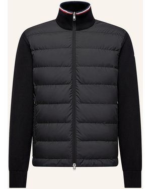 Moncler Daunenjacke im Materialmix - Schwarz