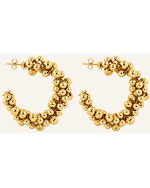 LOTT.gioielli Creolen SELENE CE GB IRREGULAR BEADED M GOLD by GLAMBOU - Mettallic