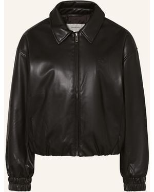 Calvin Klein Blouson in Lederoptik - Schwarz