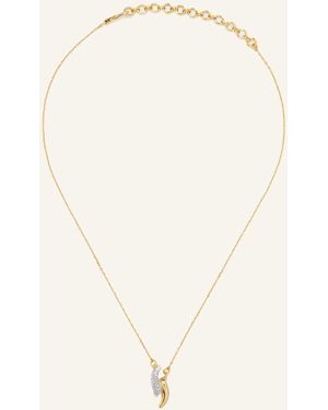 Yoj Halsketten POLO PAVE NECKLACE by GLAMBOU - Natur