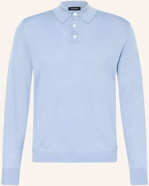 STROKESMAN'S Strick-Poloshirt aus Merinowolle - Blau