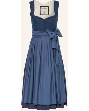 CocoVero Dirndl NELLIE mit Leinen - Blau